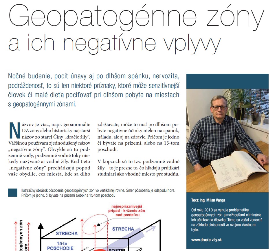 článok o geopatogénnych zónach. Geopatogénne zóny: Popis a riešenia problémov