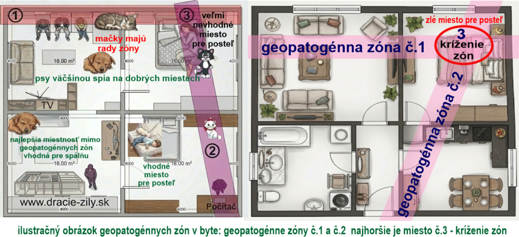 geopatogenne zony priebeh v byte